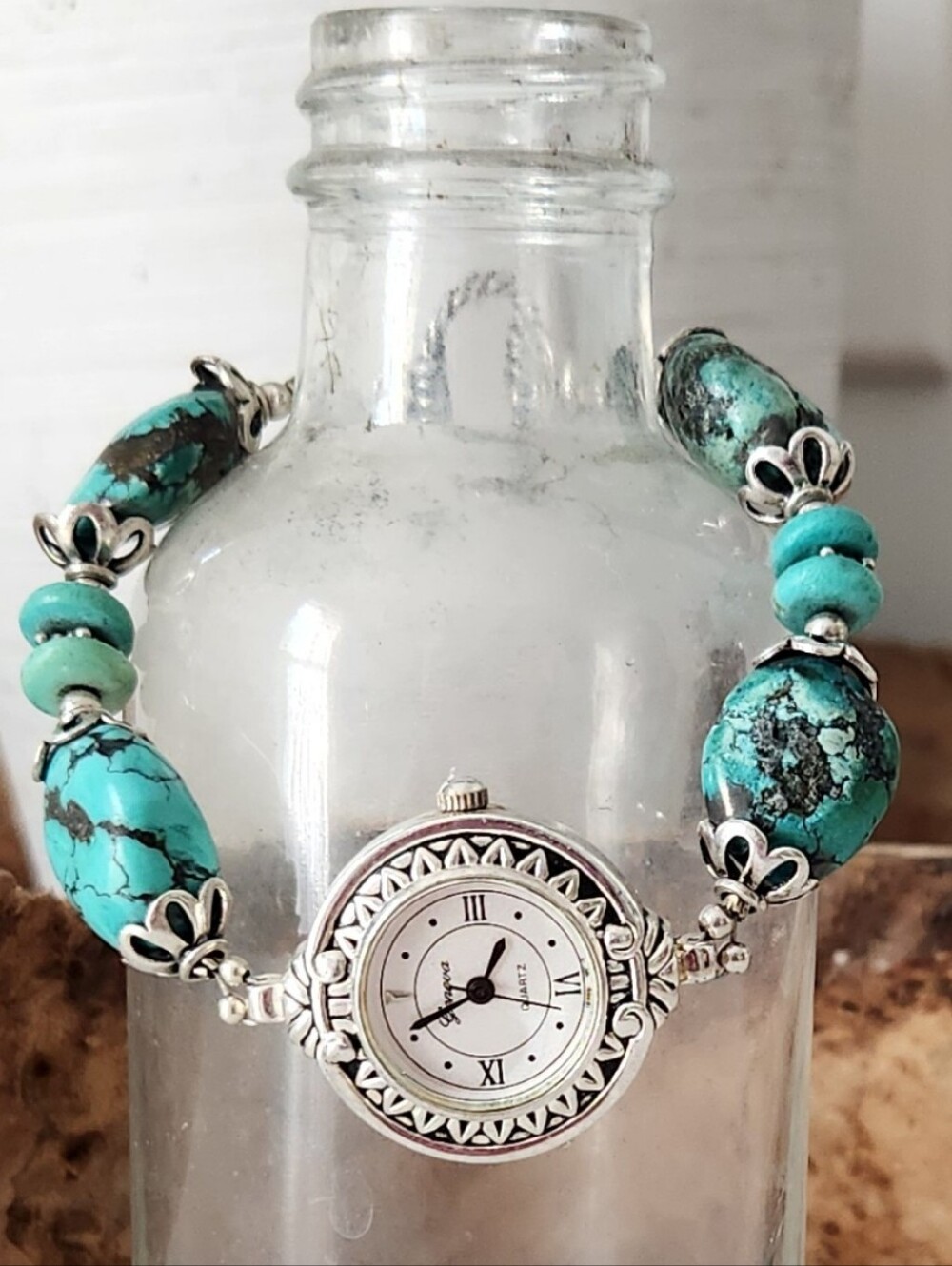 Vintage Geneva Turquoise Bracelet Watch